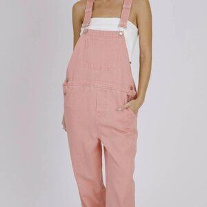 Pink Denim Overalls